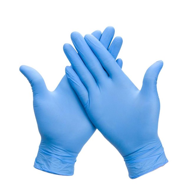 Unbranded blue nitrile gloves